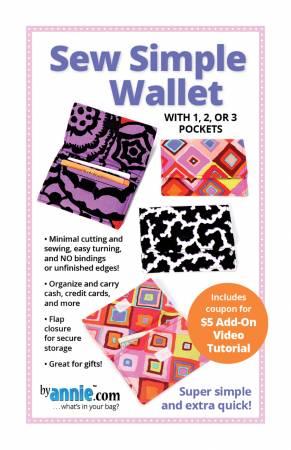 Sew Simple Wallet Pattern by Annie Unrein of ByAnnie Designs.