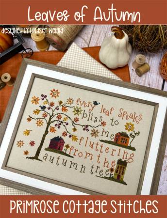 Leaves of Autumn Cross Stitch pattern by Katie Rogers for Primrose Cottage Stitches.