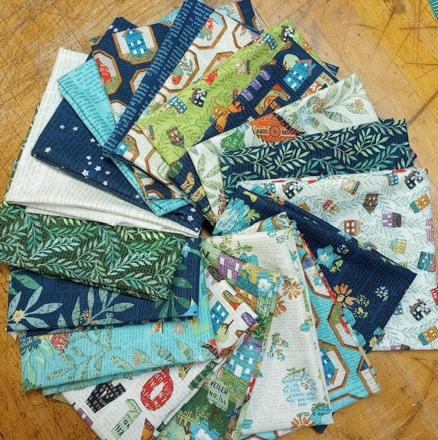 Fat Quarter Bundle of 19 fabrics designed by Cathy Holden for Moda. 