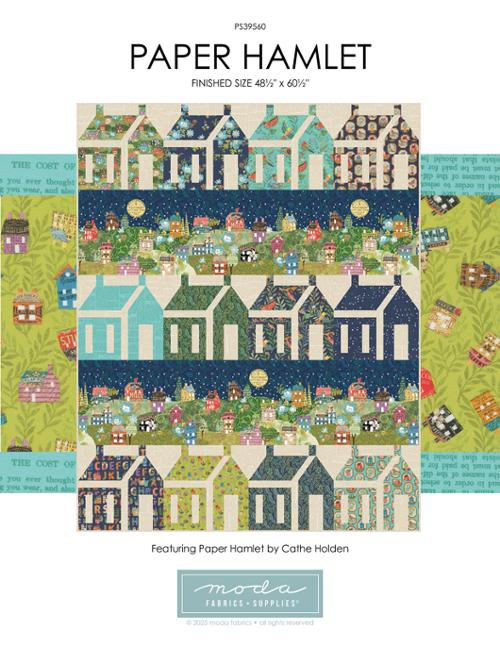 Printed Project Sheet from Moda using the Paper Hamlet fabrics designed by Cathe Holden.