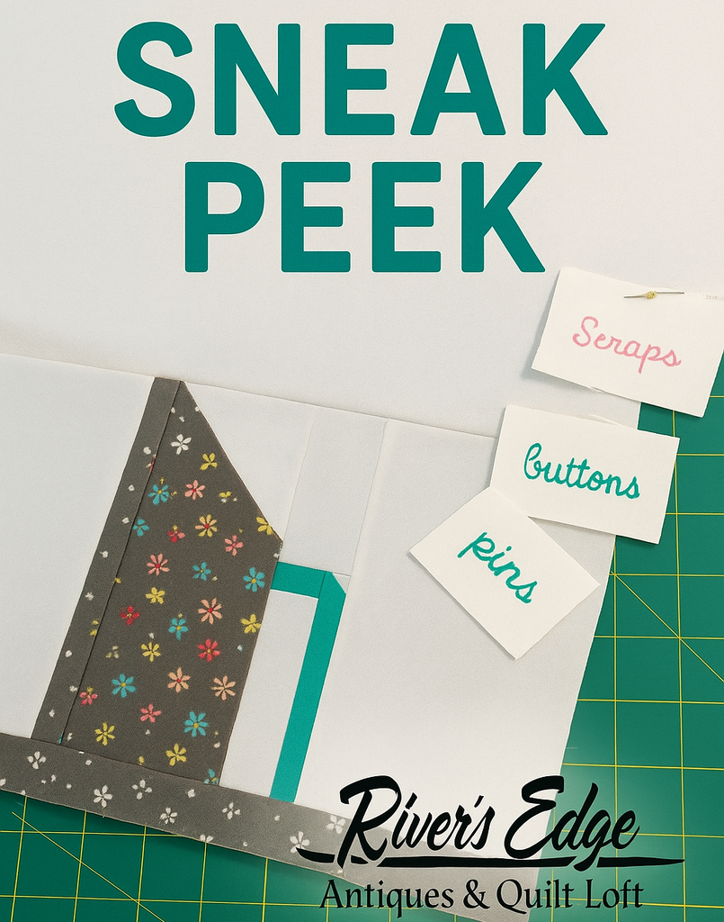 Sneak Peek of Block 1 of My Quilt Room. 