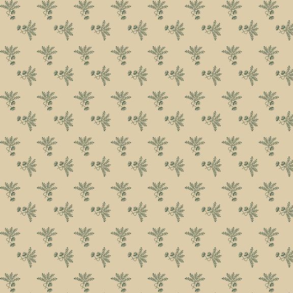 Pint Sized Neutrals by Carrie Quinn for Marcus Fabrics. Ferny Plant - Green