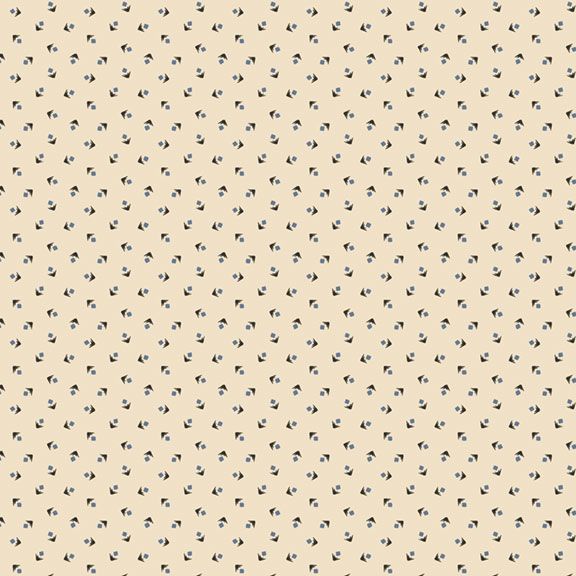 Pint Sized Neutrals by Carrie Quinn for Marcus Fabrics. V Circle - Blue