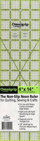 Omnigrip Neon Ruler by Omnigrid. 4 inch x 14 inch