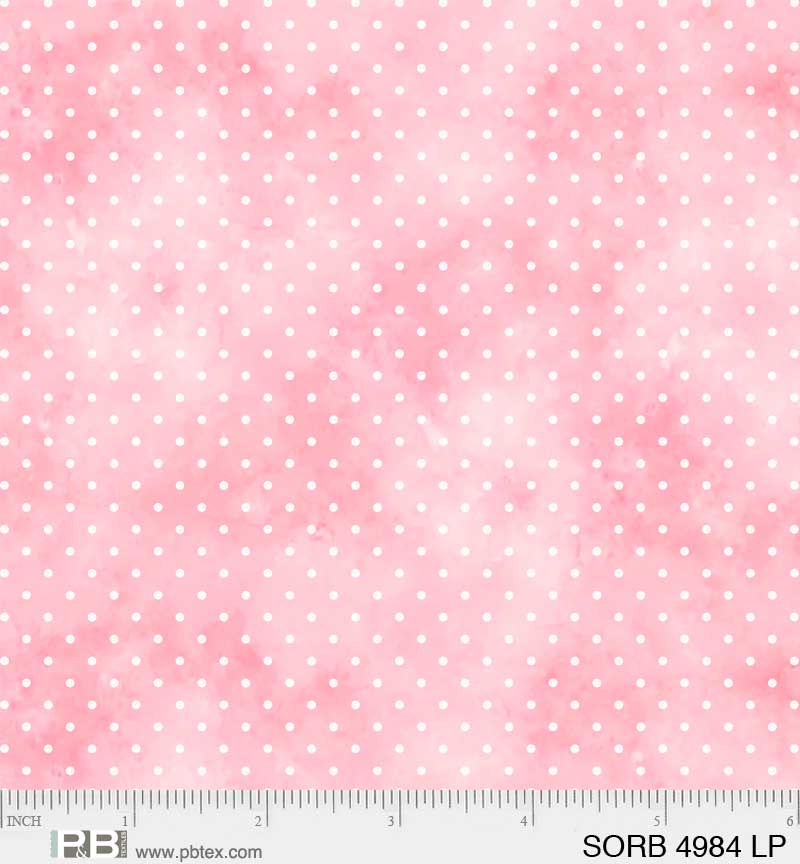 Sorbet by Wendy Sheppard for P&B Textiles. Pin Dot Light Pink