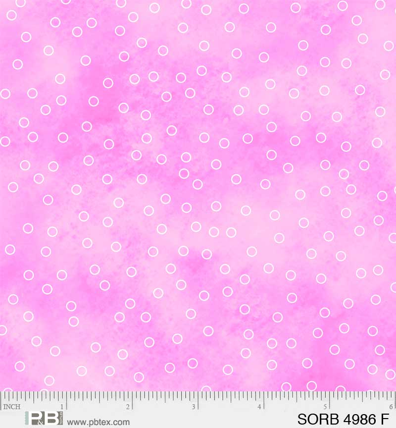 Sorbet by Wendy Sheppard for P&B Textiles. Tossed Dots Fuchsia