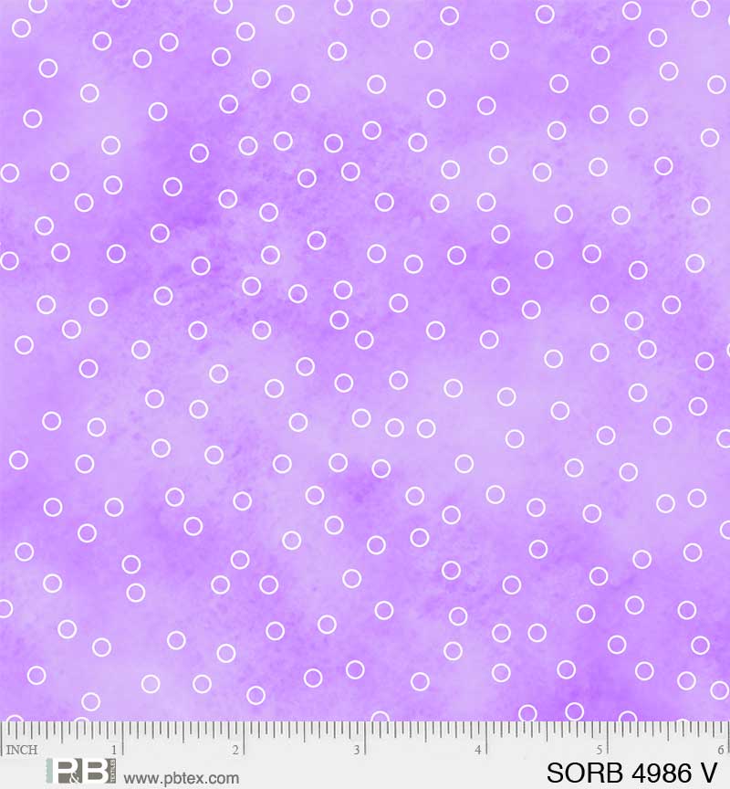 Sorbet by Wendy Sheppard for P&B Textiles. Tossed Dots Violet