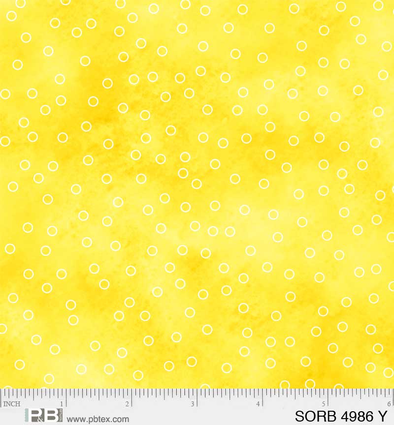 Sorbet by Wendy Sheppard for P&B Textiles. Tossed Dots Yellow