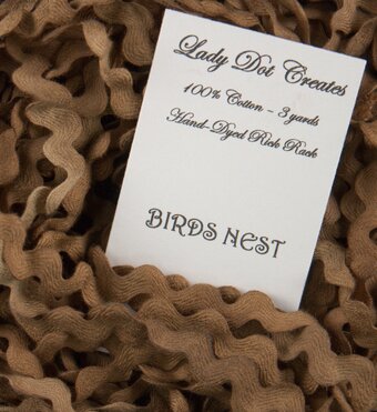 Ric Rac by Lois Mouriski Bear of Lady Dot Creates. Birds Nest - Light Brown.