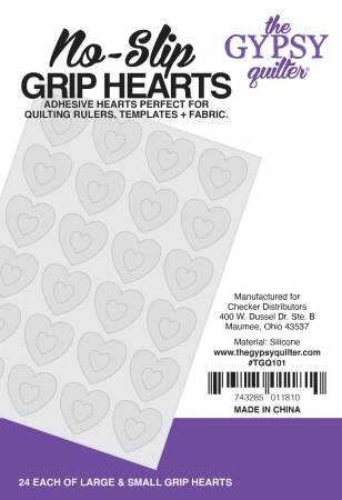 Stuck on You No Slip Grip Hearts by The Gypsy Quilter.