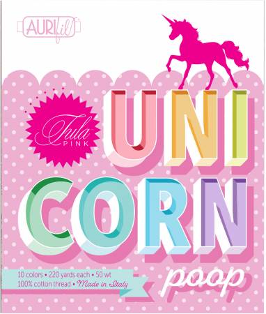 Unicorn Poop by Tula Pink Thread Set. 10 Aurifil Thread Spools