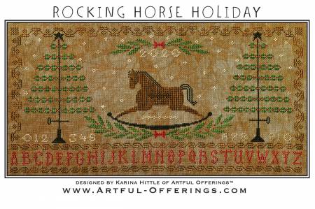 Rocking Horse Holiday Sampler pattern by Karina Hittle of Artful Offerings.