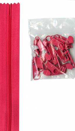 Zippers by the Yard by ByAnnie. Lipstick Pink