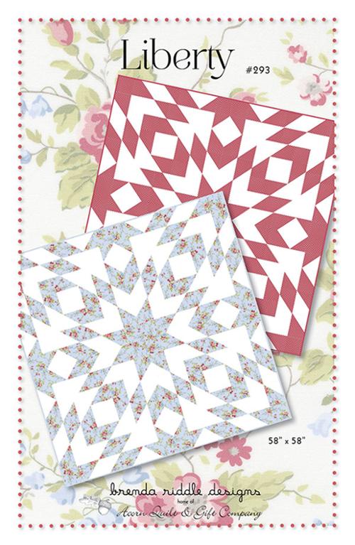 Liberty Pattern makes a 58" x 58" quilt designed by Brenda Riddle of Acorn Quilt.