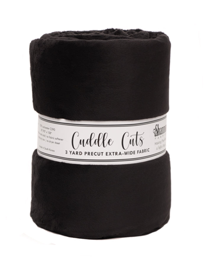 3 Yard Cuddle Cut by Shannon Fabrics. Black (c390)