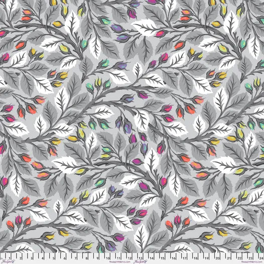 True Colors Graywork by Tula Pink for FreeSpirit Fabrics. 108" Wideback Best Buds Fog
