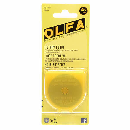 Olfa 45 mm Rotary Blade-5 pk rb45-5