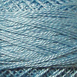 Valdani Solid Color Pearl Cotton Ball Available in Sz. 8 - 73 yd. or Sz. 12 - 109 yds. - great for applique, wool applique, big-stitch quilting. Soft Sky Blue