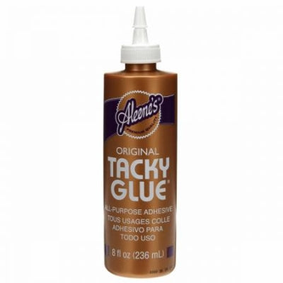 8 oz bottle of Aleene's Orignal Tacky Glue - dries clear - cleans up with water.