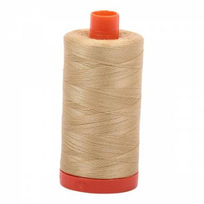 Cotton Thread by Aurifil. Very Light Brass - 50 wt. 2 ply.