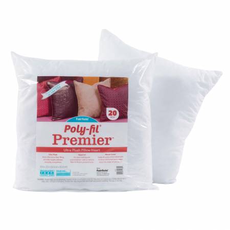 Poly-fil Premier 20in x 20in pillow insert.