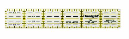 Omnigrid 1 inch x 6 inch Ruler og1