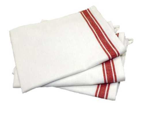 Set of 3 aunt Martha's vintage 1930 feedsack towels with red stripes. Each towel measures 18 x 28. 