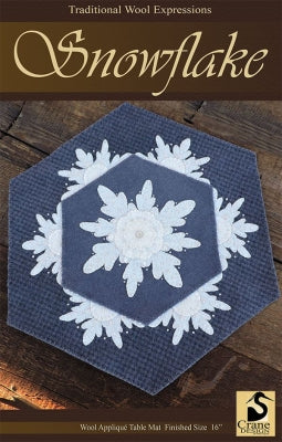 Snowflake Wool Applique Mat from Crane Design.