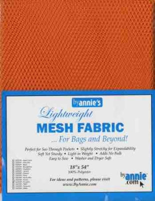 Lightweight Mesh Fabric by ByAnnie. Pumpkin Orange