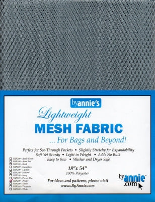 Lightweight Mesh Fabric by ByAnnie. Pewter Gray